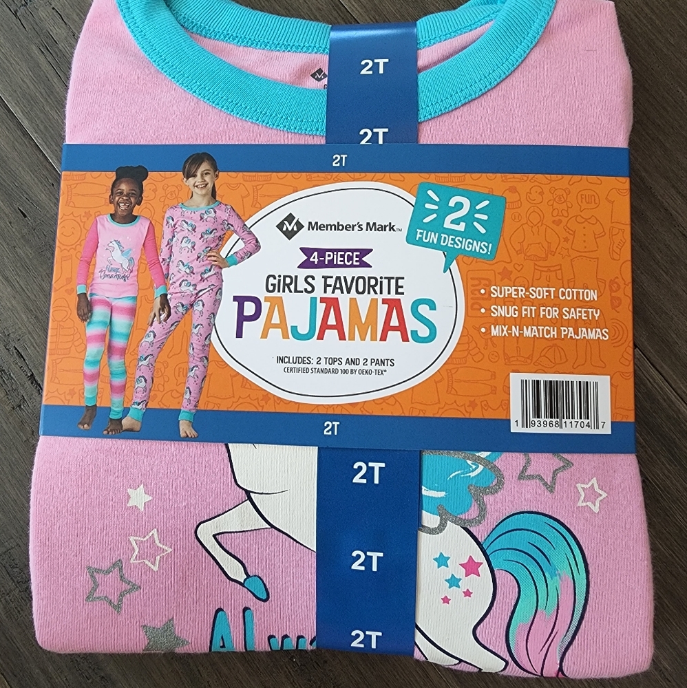 4-piece pajama 2T girls